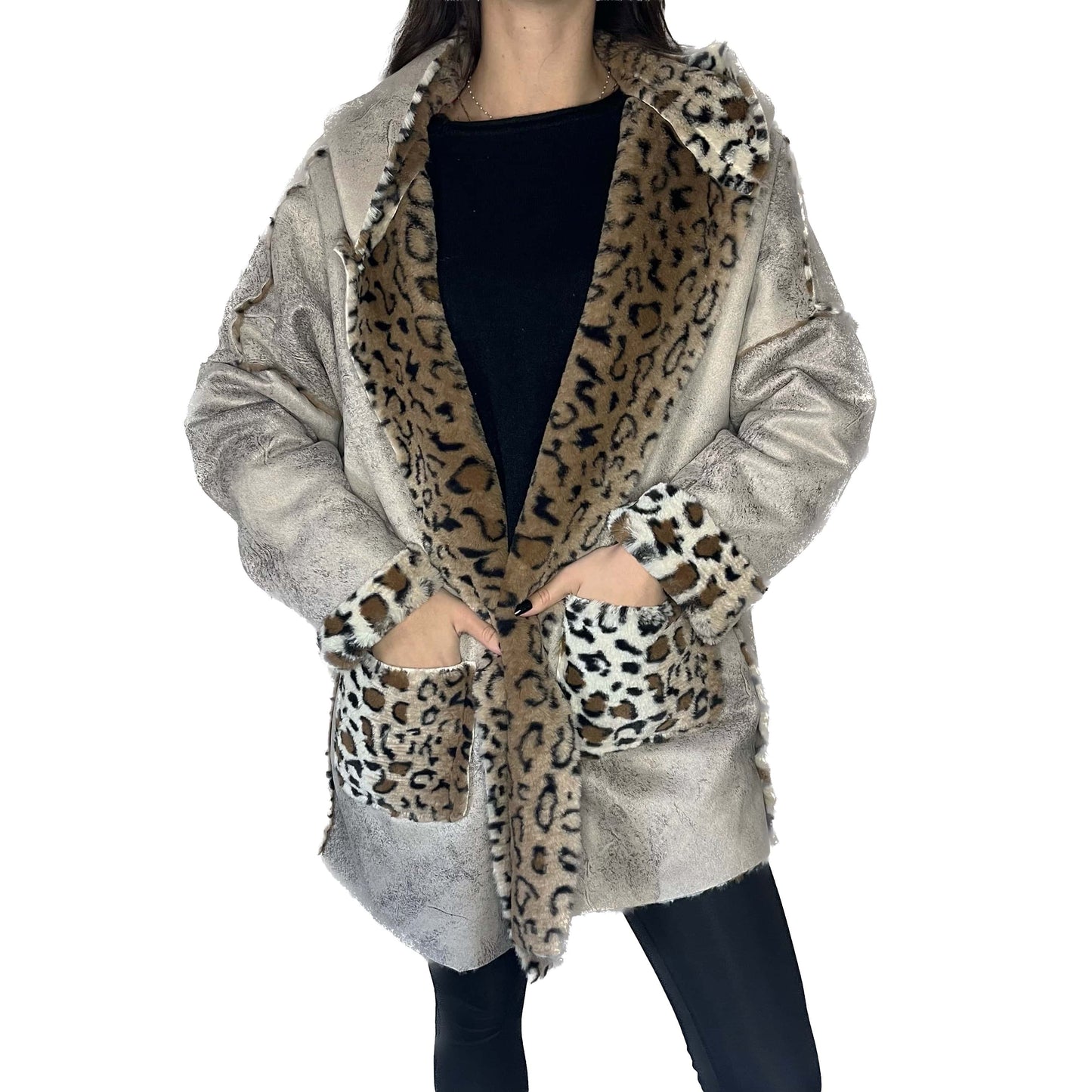 Veste Réversible Léopard