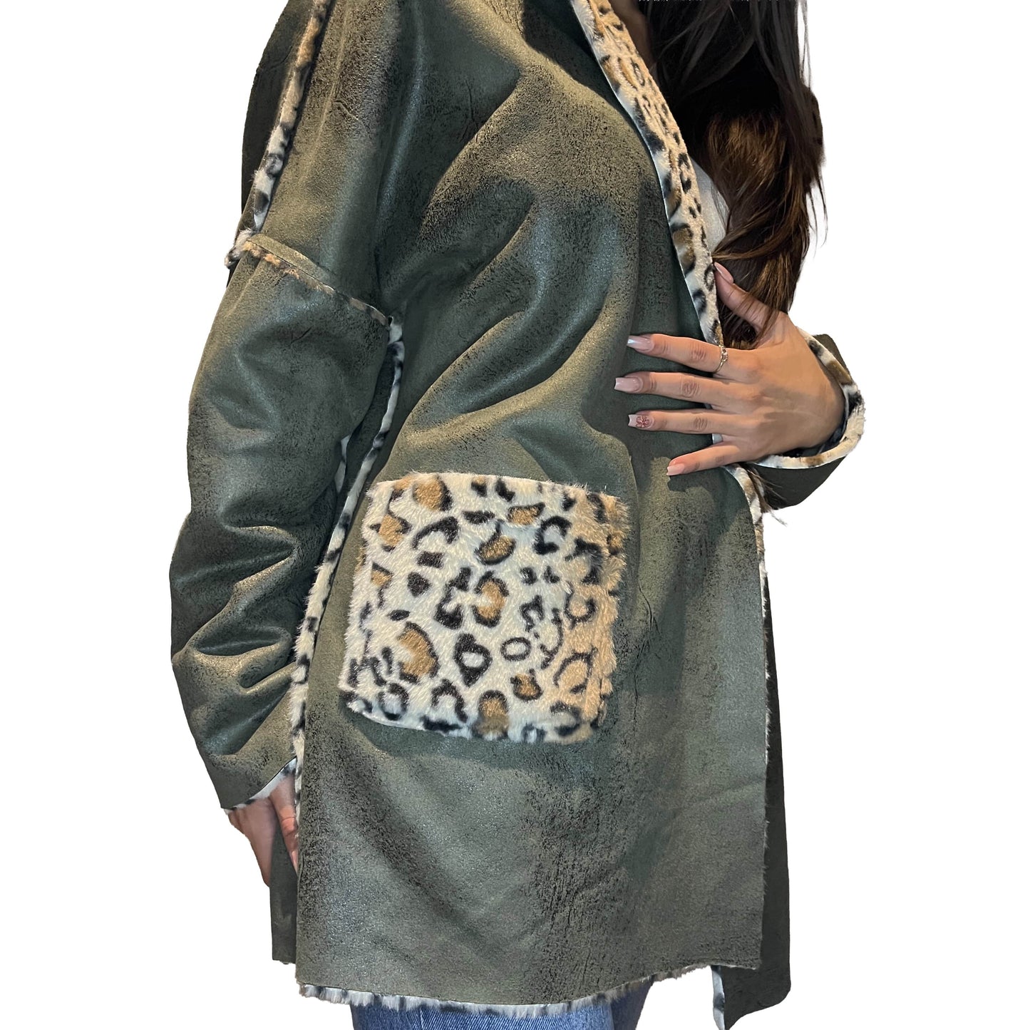 Veste Réversible Léopard