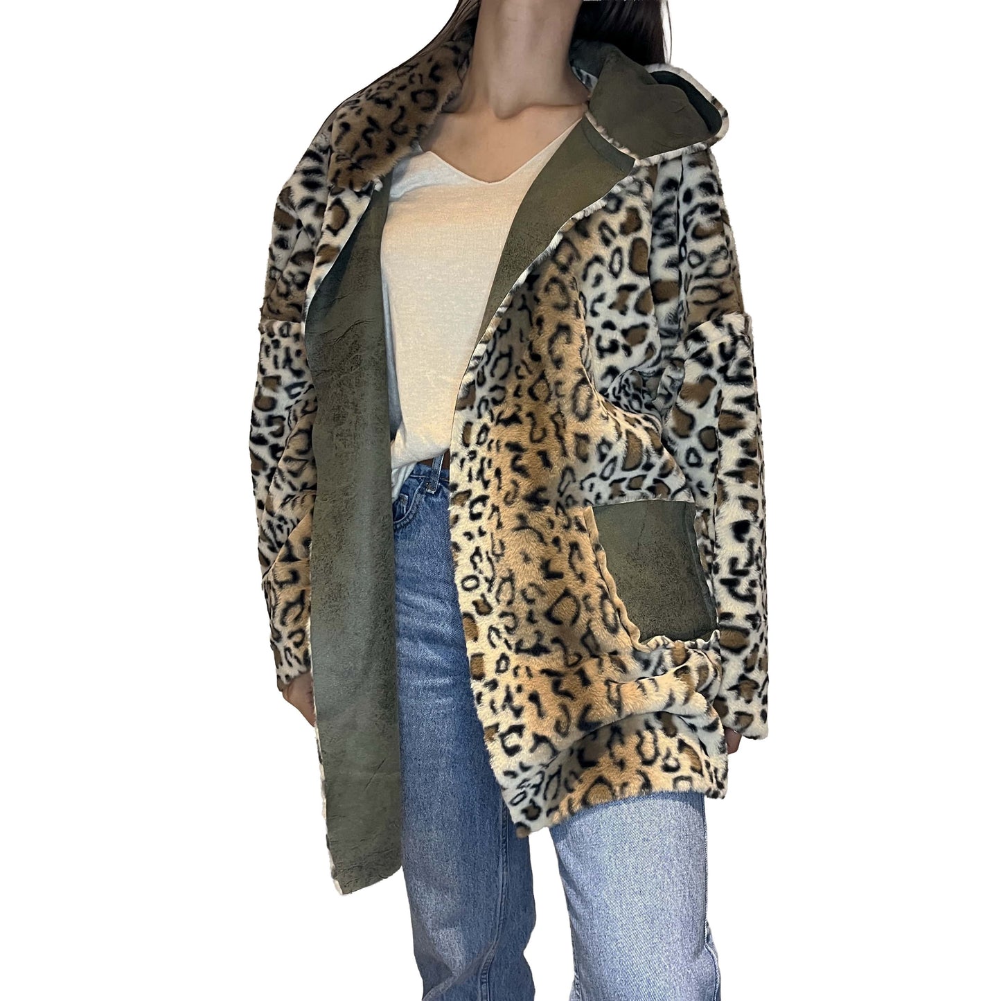 Veste Réversible Léopard